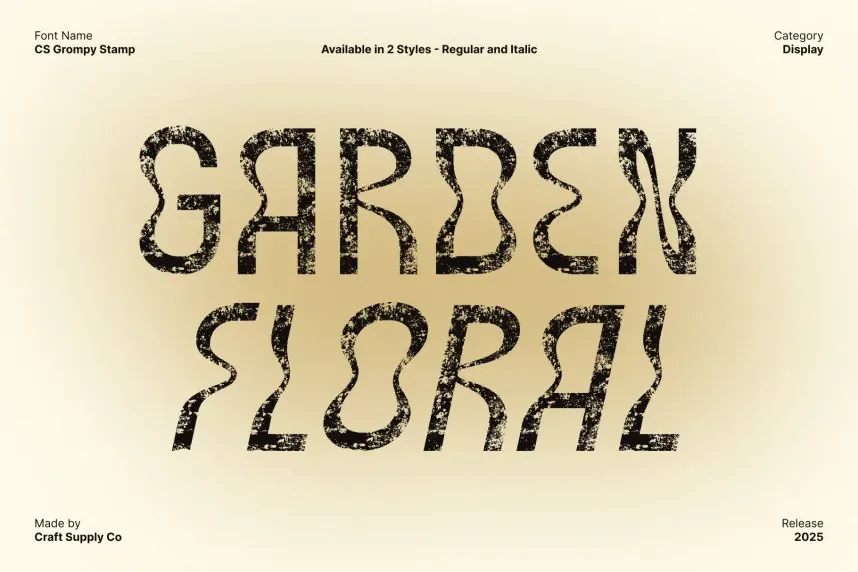CS Grompy Stamp Font preview 4