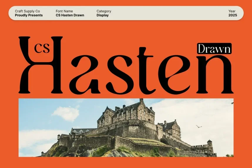 CS Hasten Drawn Font preview 2