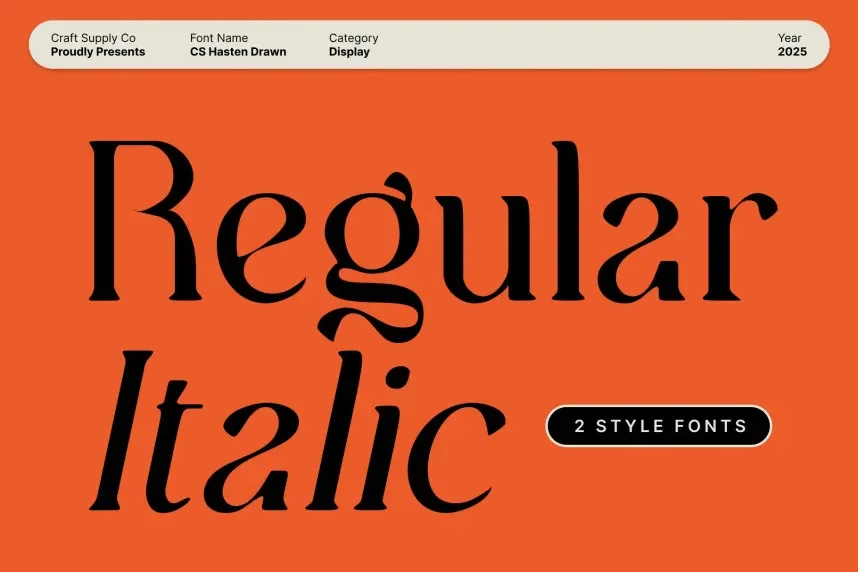 CS Hasten Drawn Font preview 4