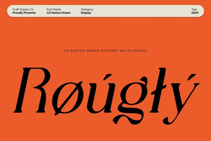 CS Hasten Drawn Font preview 5