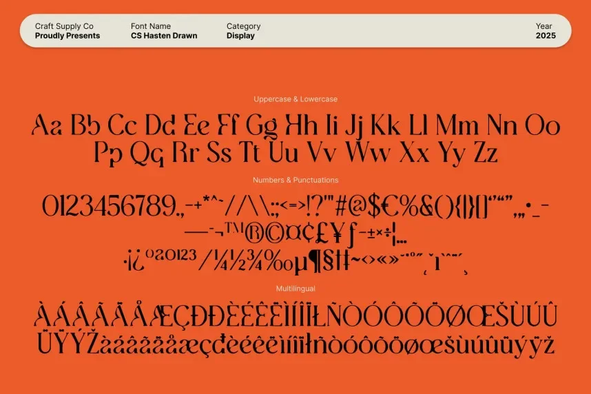 CS Hasten Drawn Font preview 6
