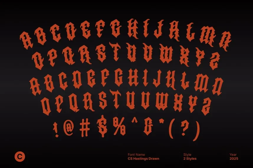 CS Hastings Drawn Font preview 6
