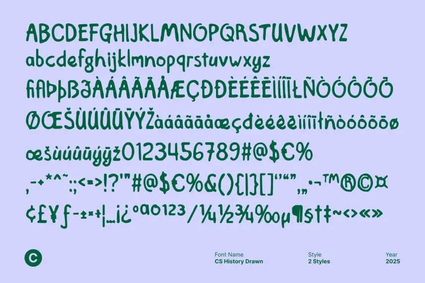CS History Drawn Font preview 6