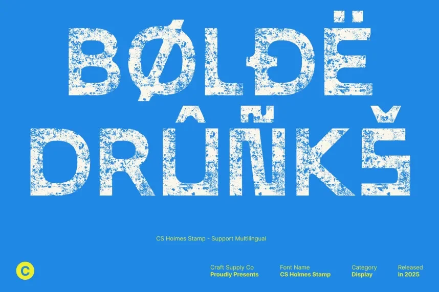 CS Holmes Stamp Font preview 5