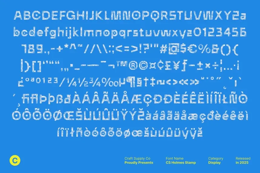 CS Holmes Stamp Font preview 6