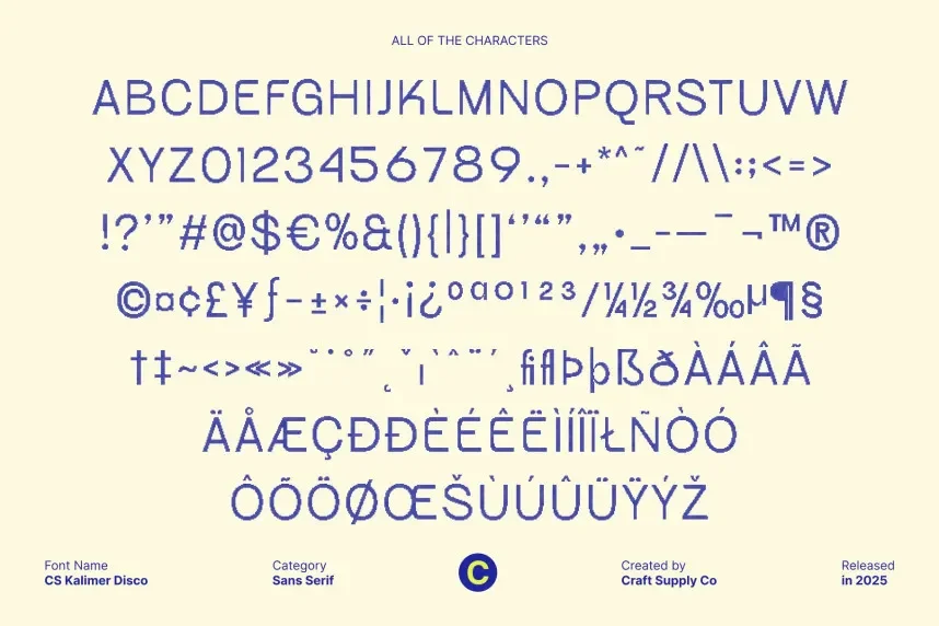 CS Kalimer Disco Font preview 6