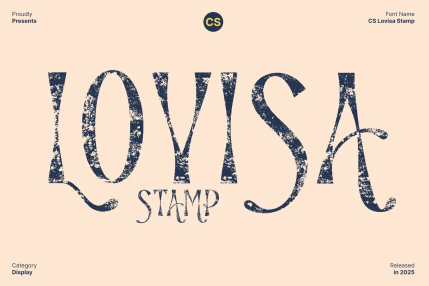 CS Lovisa Stamp Font