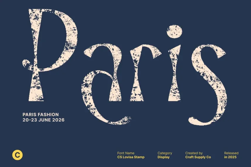 CS Lovisa Stamp Font preview 3