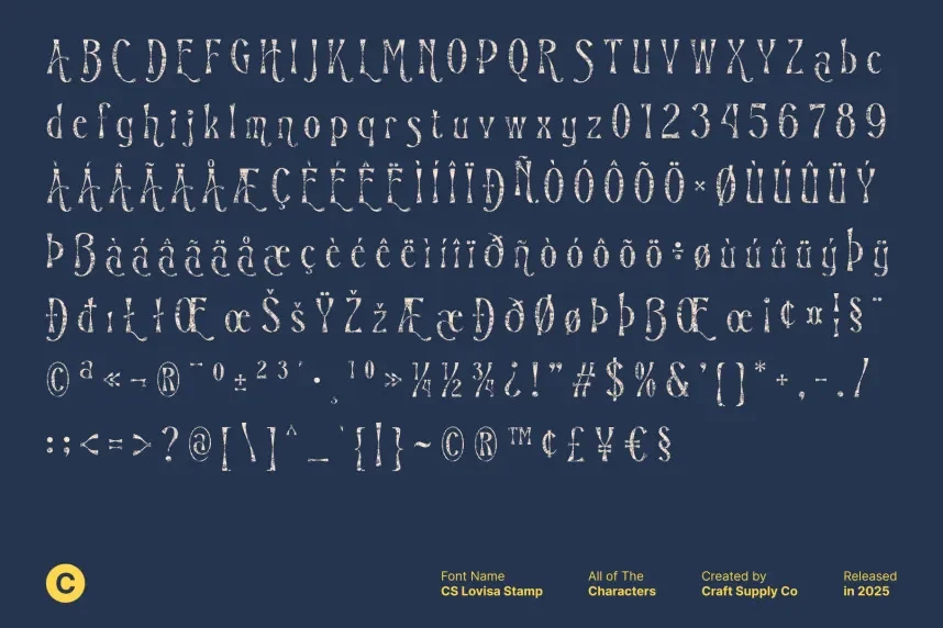 CS Lovisa Stamp Font preview 6