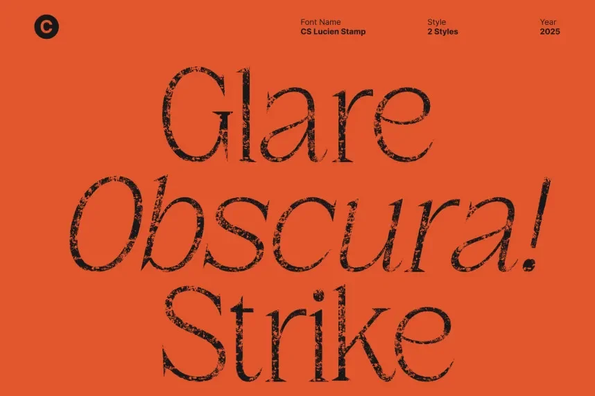 CS Lucien Stamp Font preview 3