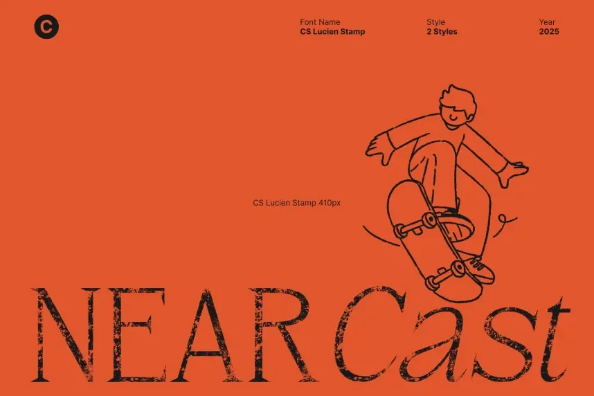 CS Lucien Stamp Font preview 4