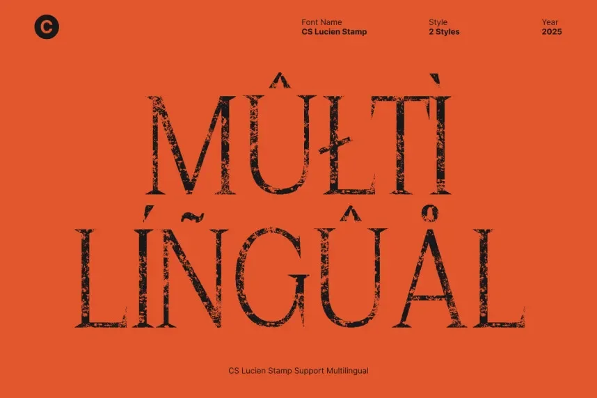 CS Lucien Stamp Font preview 5