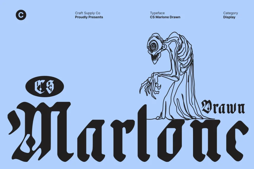 CS Marlone Drawn Font