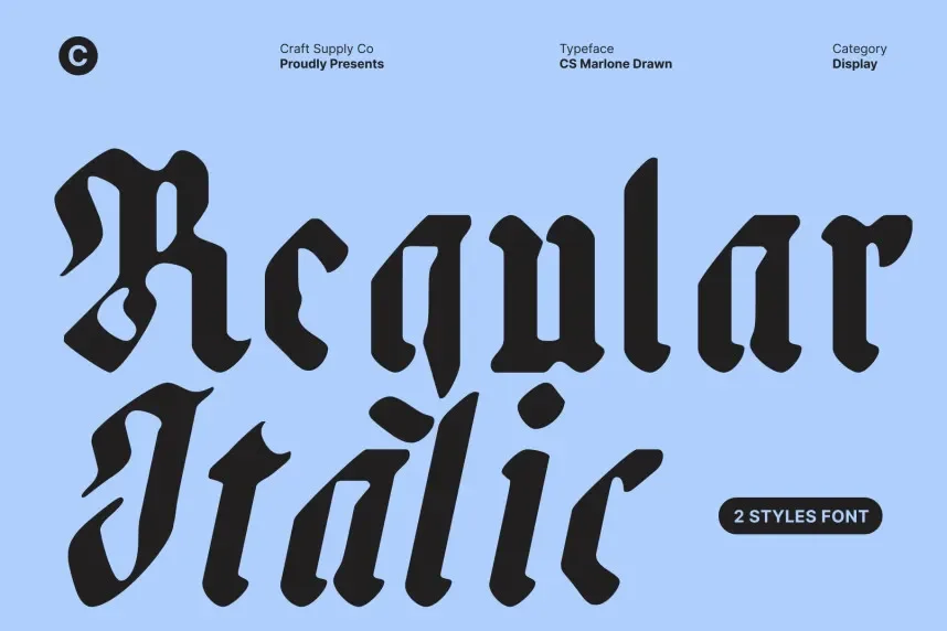 CS Marlone Drawn Font preview 4