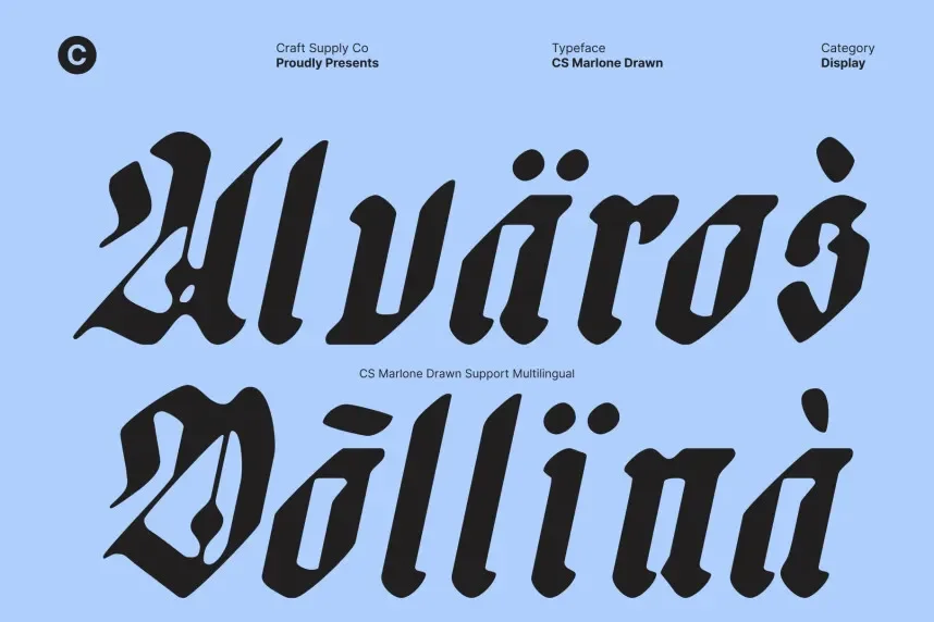 CS Marlone Drawn Font preview 5