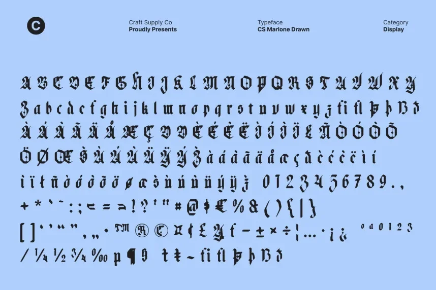 CS Marlone Drawn Font preview 6