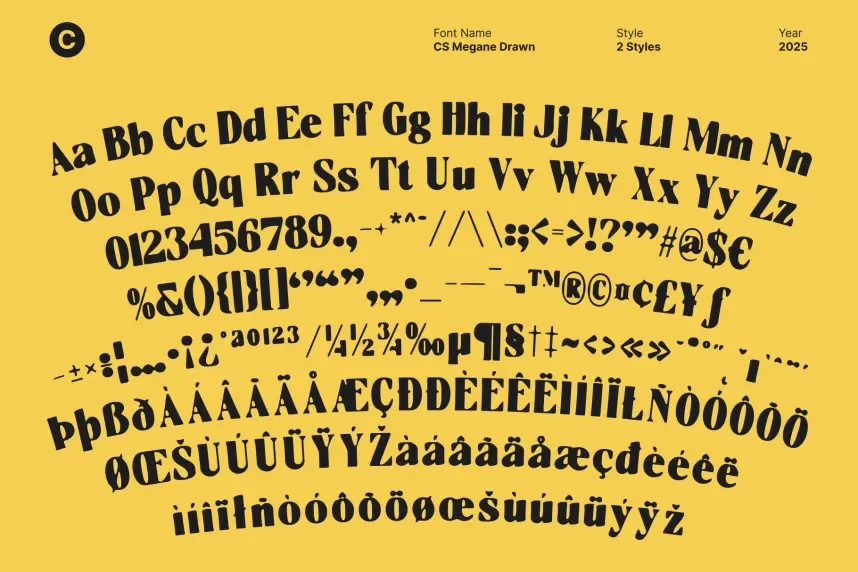 CS Megane Drawn Font preview 6