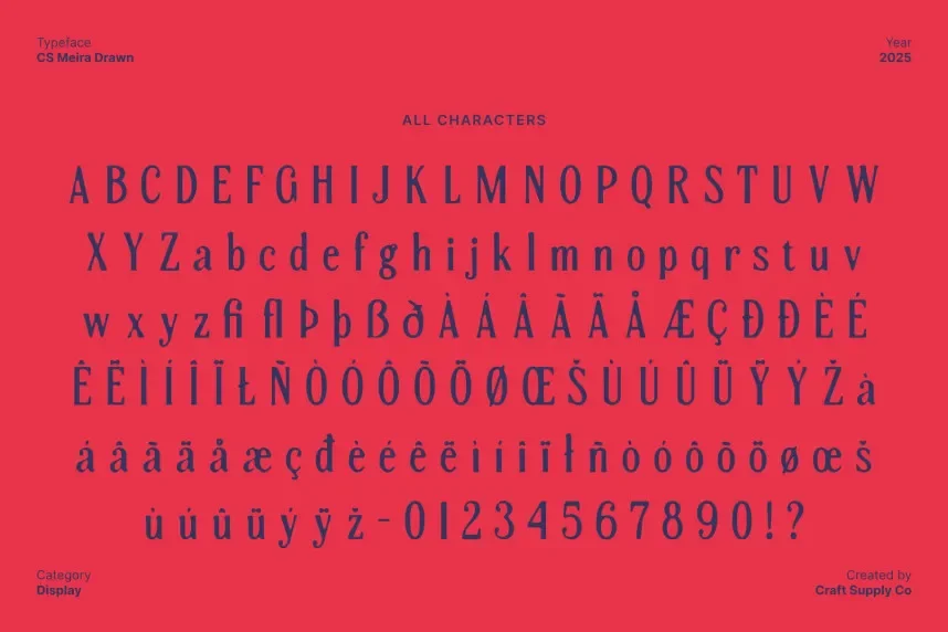 CS Meira Drawn Font preview 6