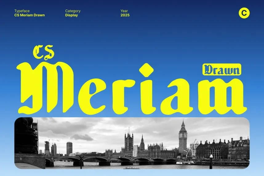 CS Meriam Drawn Font preview 2
