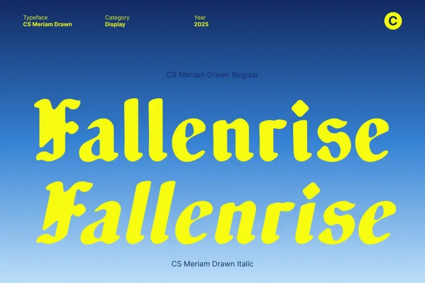 CS Meriam Drawn Font preview 3