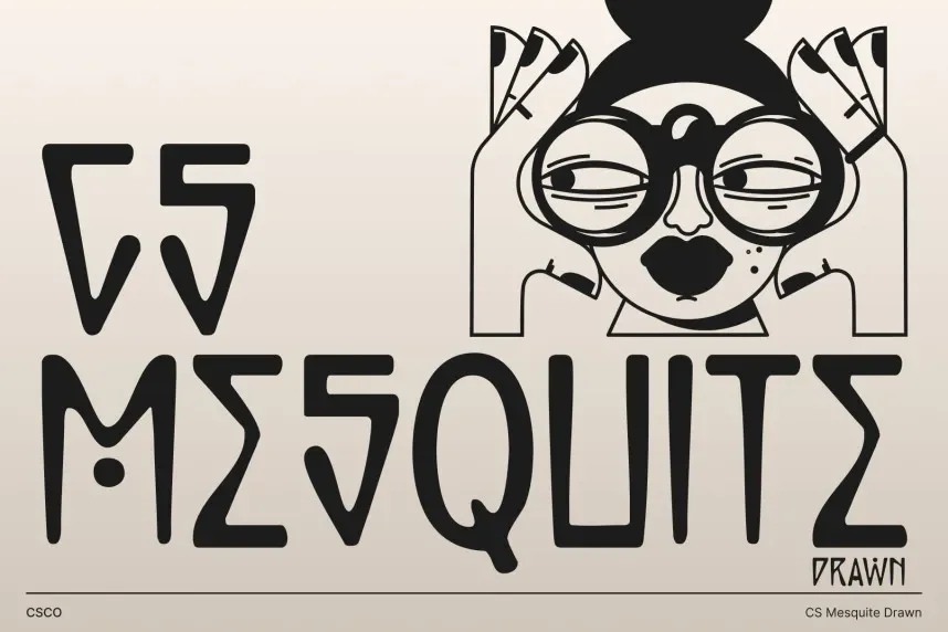 CS Mesquite Drawn Font preview 2