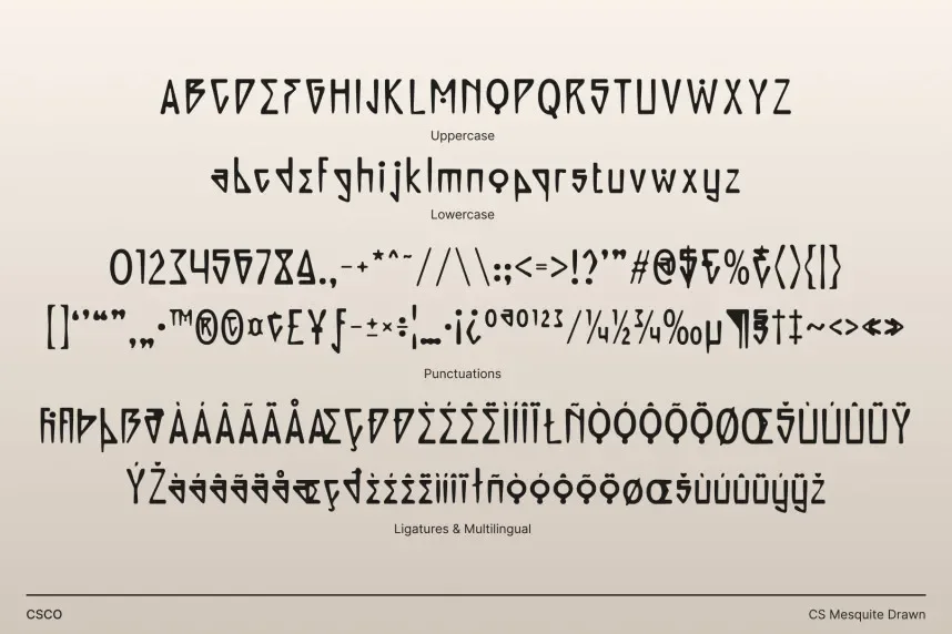 CS Mesquite Drawn Font preview 6