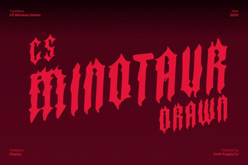 CS Minotaur Drawn Font