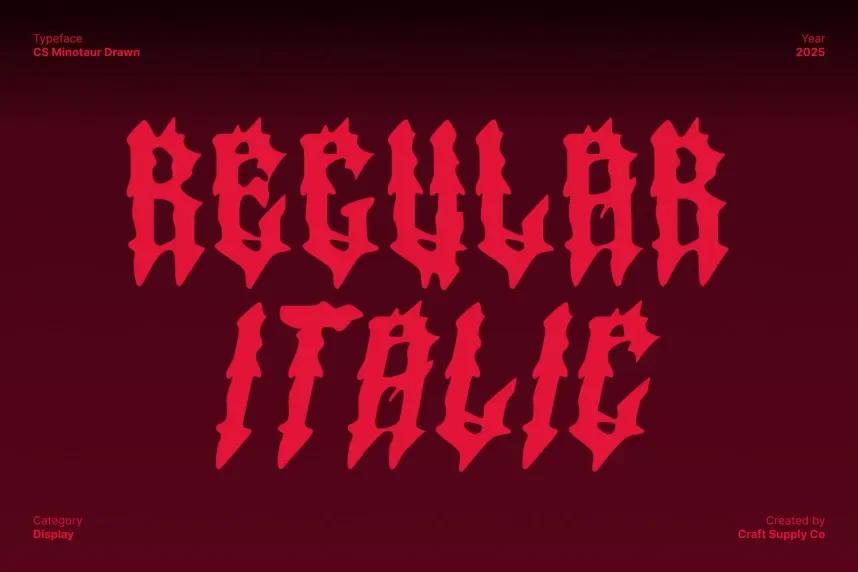 CS Minotaur Drawn Font preview 4