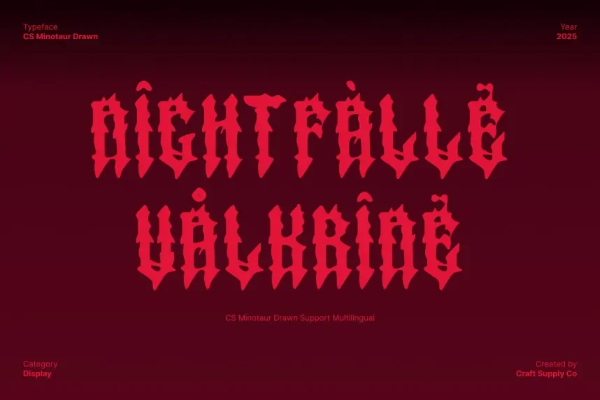 CS Minotaur Drawn Font preview 5