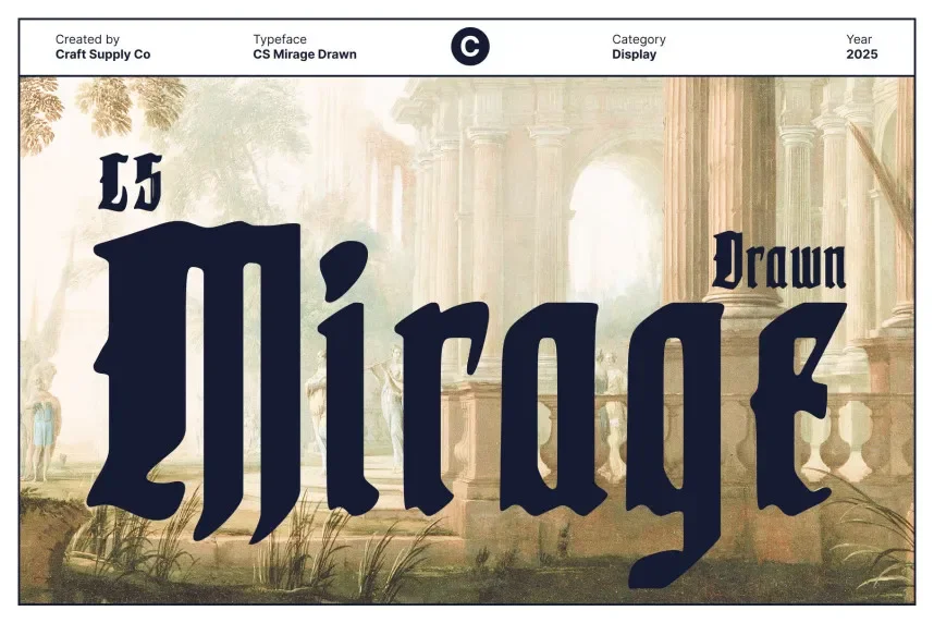 CS Mirage Drawn Font preview 2