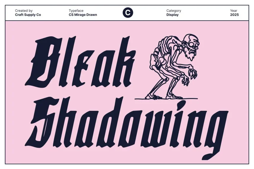 CS Mirage Drawn Font preview 4