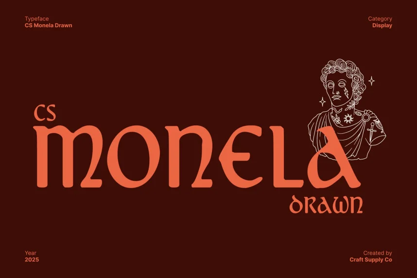 CS Monela Drawn Font