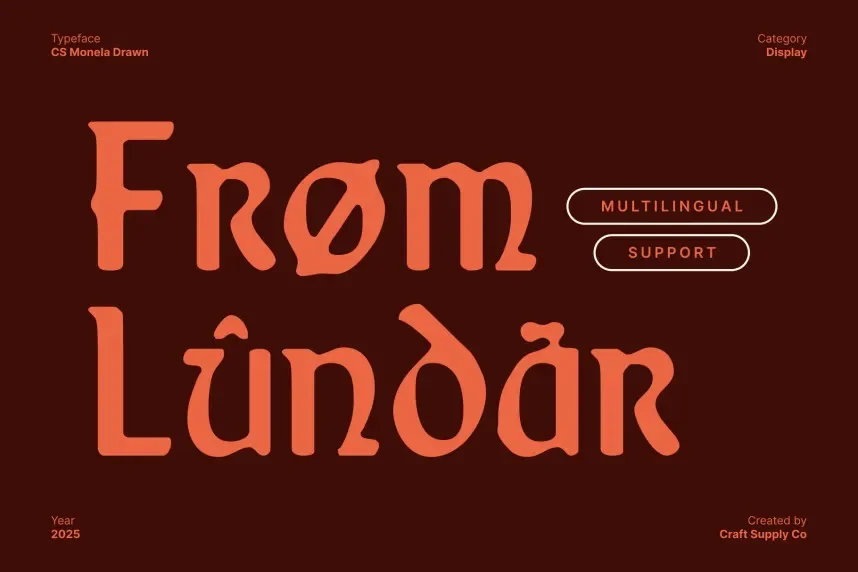 CS Monela Drawn Font preview 5