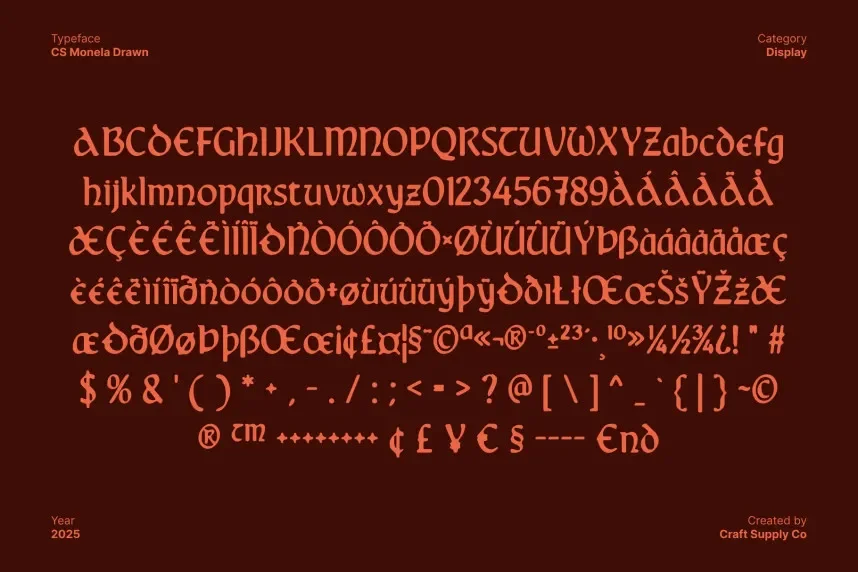 CS Monela Drawn Font preview 6
