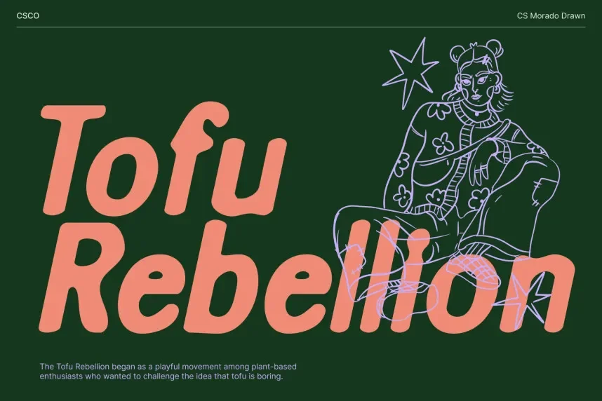 CS Morado Drawn Font preview 4