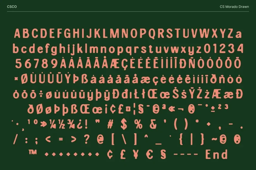 CS Morado Drawn Font preview 6