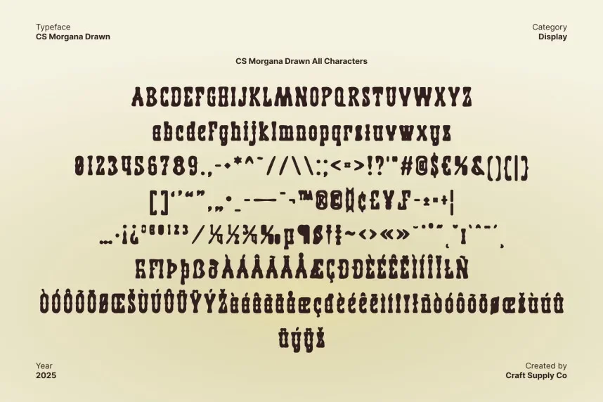CS Morgana Drawn Font preview 6