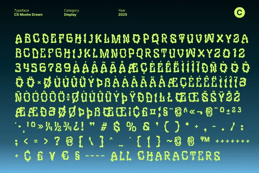 CS Moshe Drawn Font preview 6