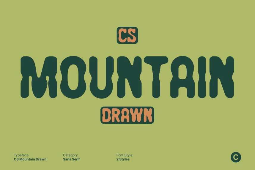 CS Mountain Drawn Font