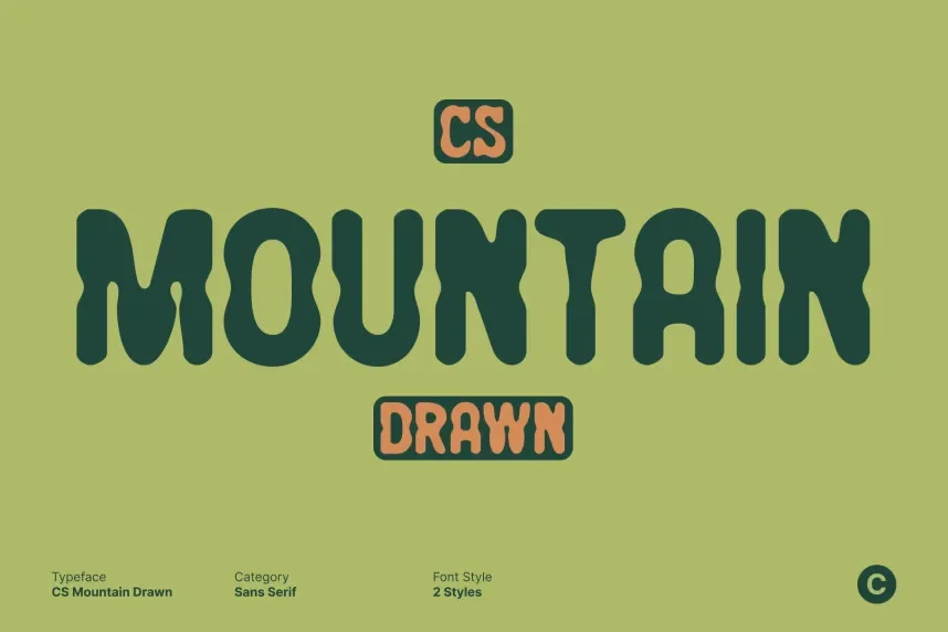 CS Mountain Drawn Font preview 2