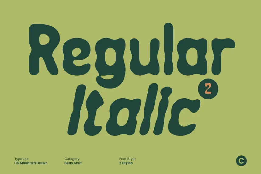 CS Mountain Drawn Font preview 4