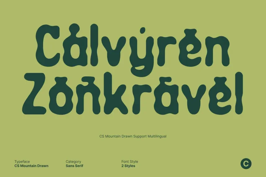 CS Mountain Drawn Font preview 5