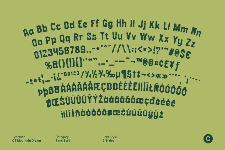 CS Mountain Drawn Font preview 6