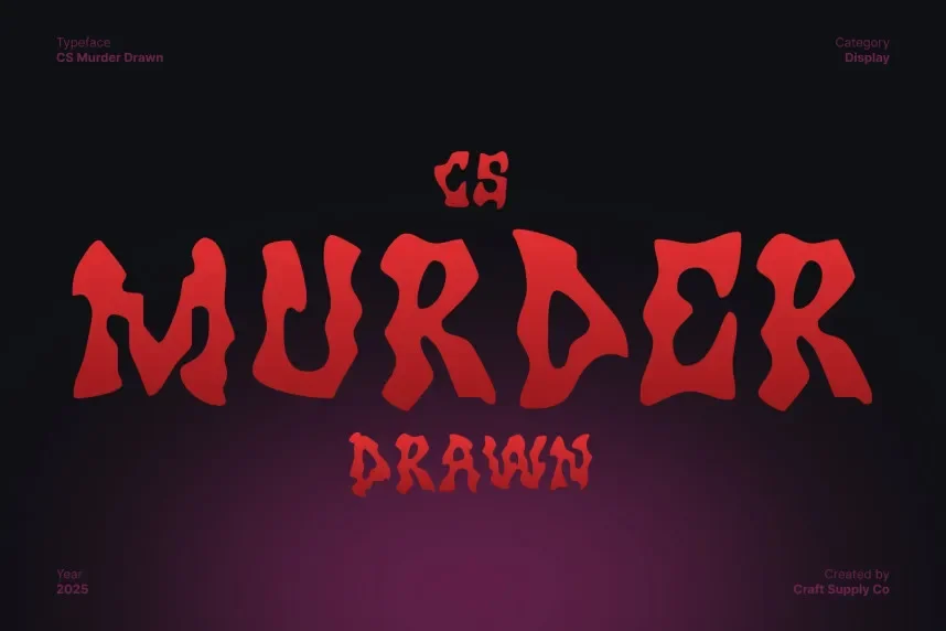 CS Murder Drawn Font preview 2