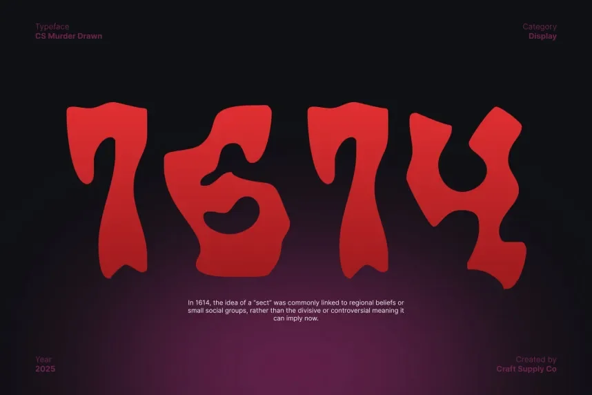 CS Murder Drawn Font preview 3