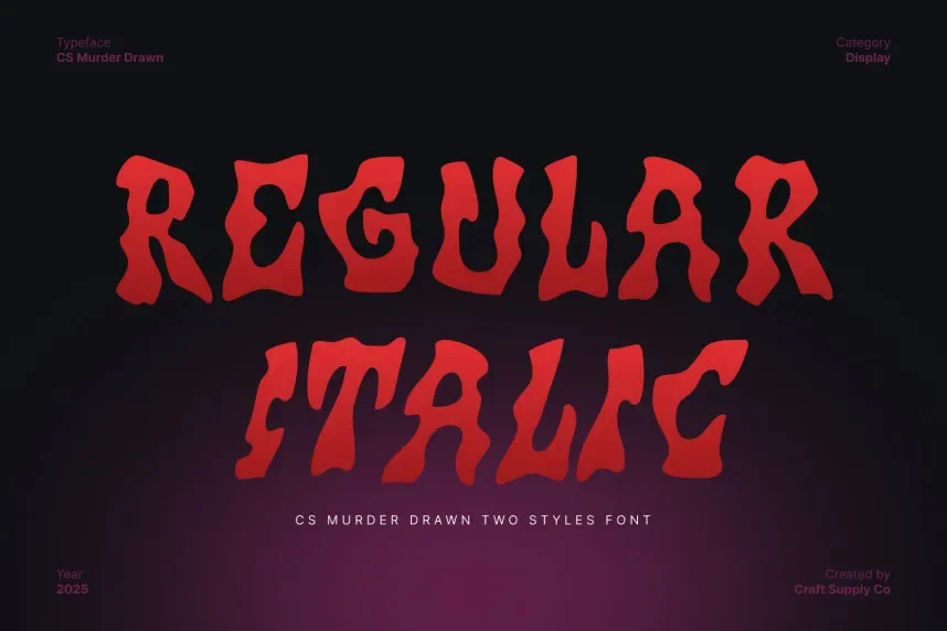 CS Murder Drawn Font preview 4
