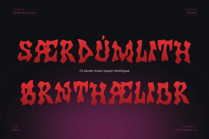 CS Murder Drawn Font preview 5