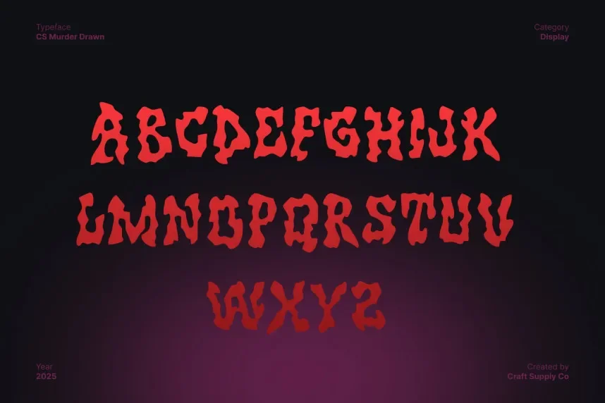CS Murder Drawn Font preview 6