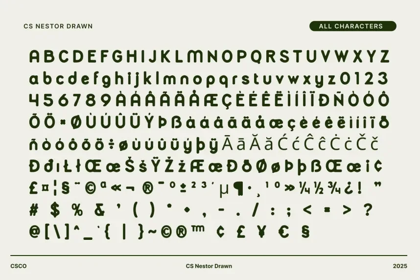 CS Nestor Drawn Font preview 6