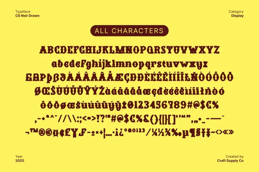 CS Noir Drawn Font preview 6